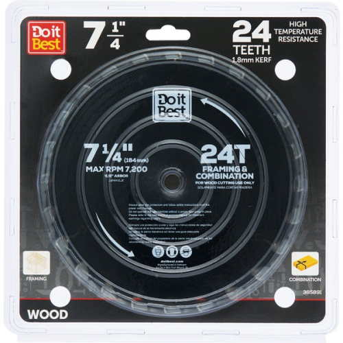 Saw Blade 7 1/4" 24T Cut/Rip