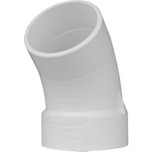 4'45D DWV Sani STR Elbow