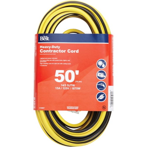 Extension Cord 50' 14/3AWG Yl