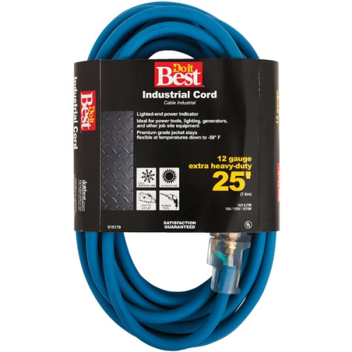 Extension Cord 25' 12/3AWG Bl