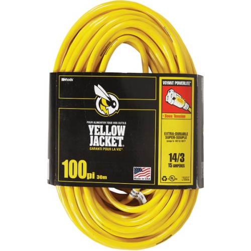 Extension Cord HD Yel 14/3 100'