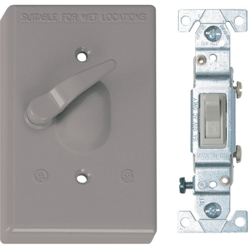 Gray Weatherproof 3-Way Switch