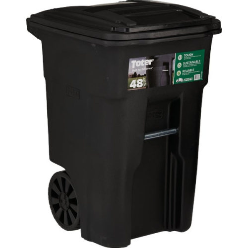 Trash Ca 48 Gallons Black