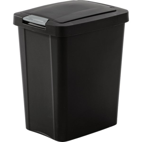 Blk TouchTop Wastebasket 7.5Gal