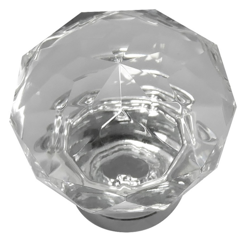 Knob Crystal 1 3/4" Pol Chrome