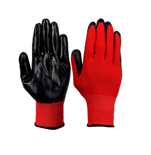 Gloves Nitrile Red Large