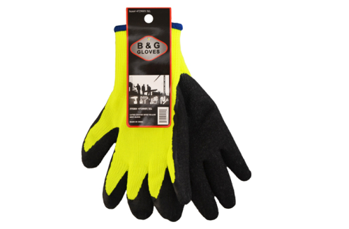 Work Gloves Latex HD Hi Yellow