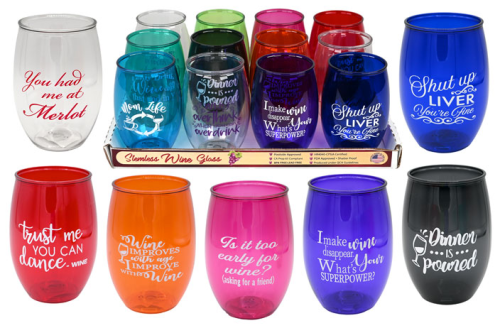 Wine Glass Stemless 16oz