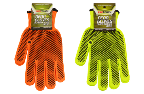 Gloves Rubber Dot Neon
