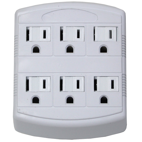 Multi-Outlet 6 Space White