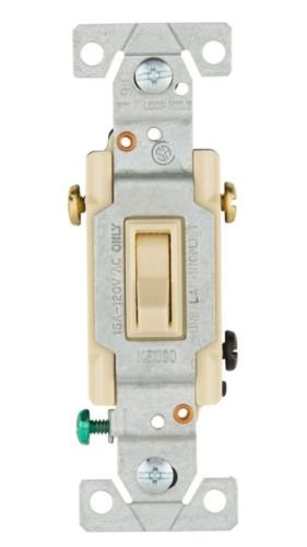 Flush Toggle Switch 15A Ivory