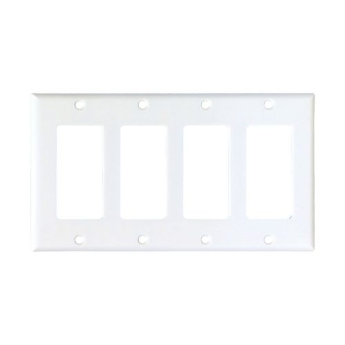  Wall Plate 4 Gang White 