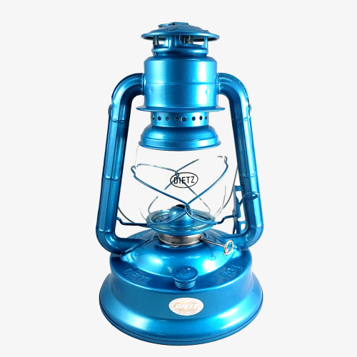 Hurricane Lantern Blue 10 1/4"