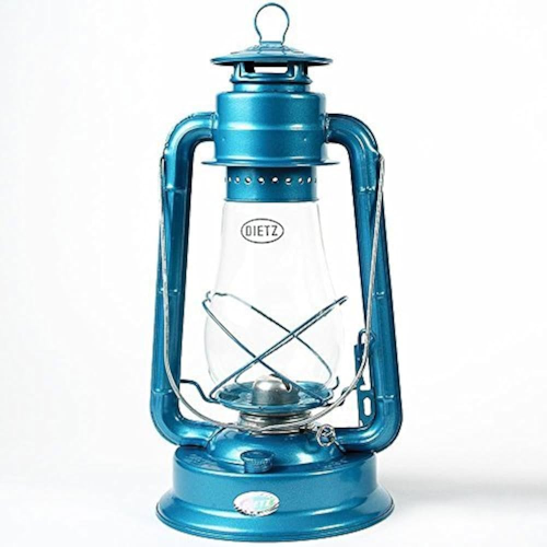 Hurricane Lantern Blue 14 1/2"