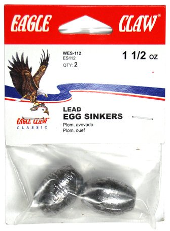 Egg Sinker 1-1/2oz 2pc
