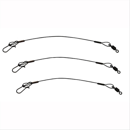 Steel Leader 18" 30lb 3pc Blk