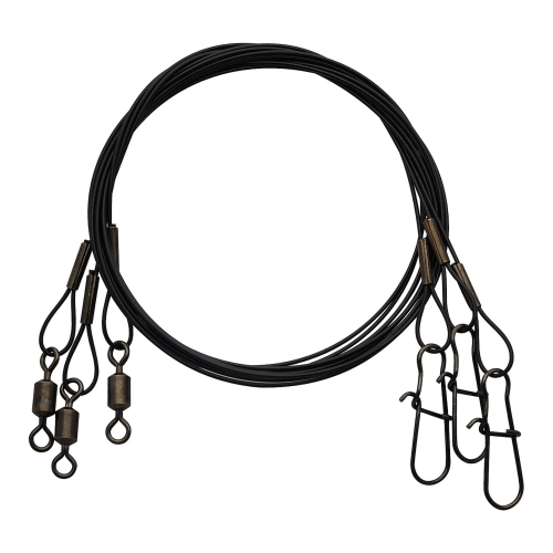 Steel Leader 18" 45lb 3pc Blk