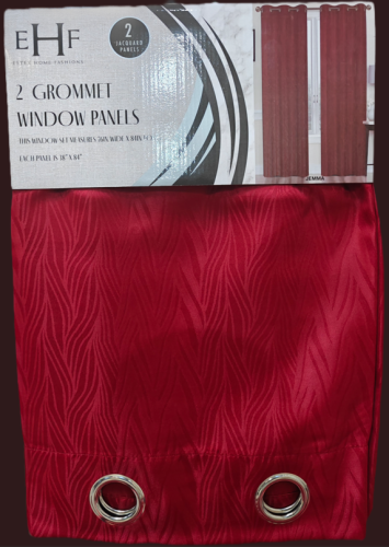 2pc Curtain Burgundy 38"x 84"