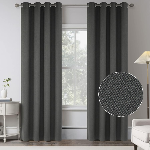 2pc Curtain Charcoal 38"x 84"