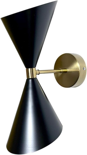 Wall Lamp 2L Gold/Black