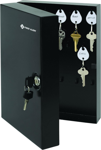 Wall Mount Key Cabinet Black