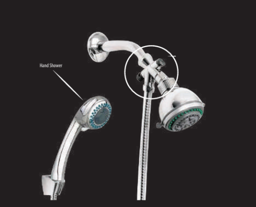 ShowerHead Set w/Hand Shower Satin