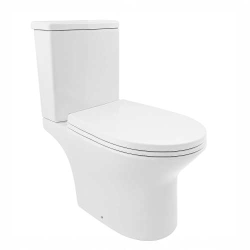 P-Trap Toilet Round White 2pc