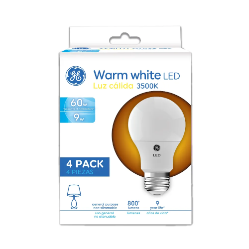  LED Bulb 9W Warm white 35K 800LM 4pc 
