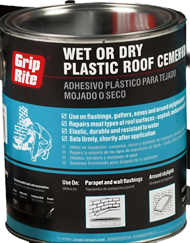 Roof Cement Plastic Wet/Dry 1G
