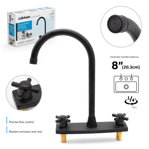 Kitchen Faucet 8" Black