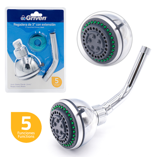 Shower Head 3-Functions 3"