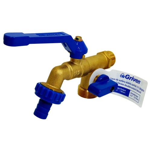 Brass Valve Double Output 1/2"