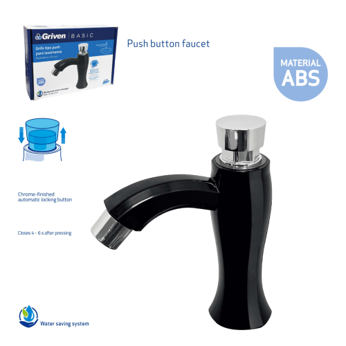 Push Button Faucet Black