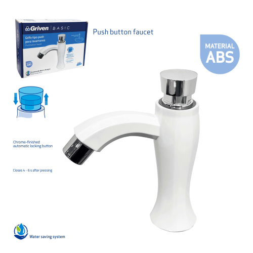 Push Bottom Faucet 1H Chrome