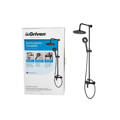 Shower Head Set Blk W/Nozzle