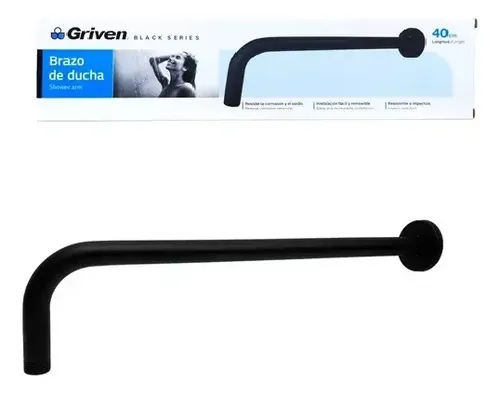 Shower Arm Black 15"
