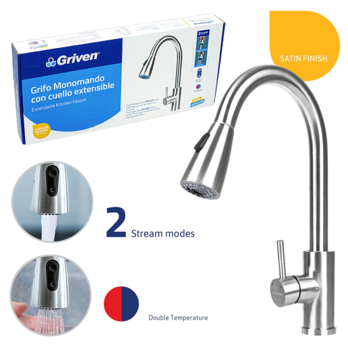 Sink Kitchen Faucet Hot and Cold Stainless Steel