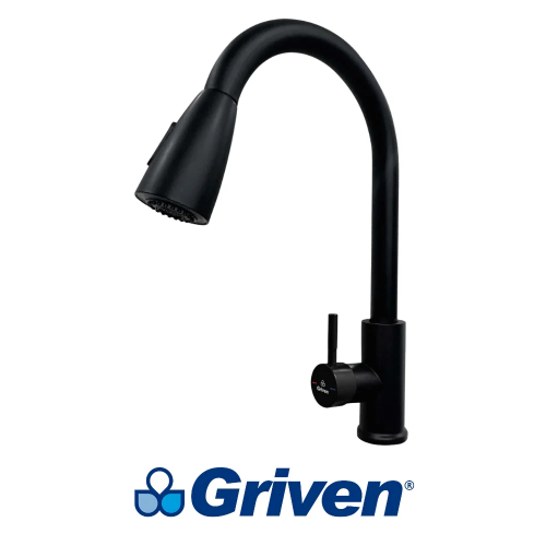 Sink Kitchen Faucet H&C Black