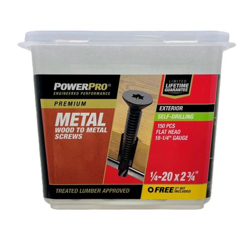 Metal Wood Screw Ex 1/2-20x2-3/4