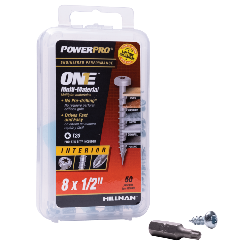 Multi-Material Screws 8 x 1/2"