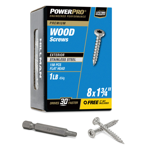 Wood Screws 8 x 1-3/4"