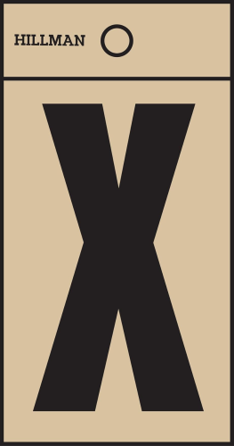 Letter (X) B/G Square Cut 2"