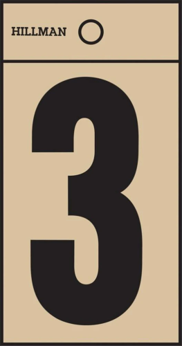 Number (3) B/G Square Cut 2"