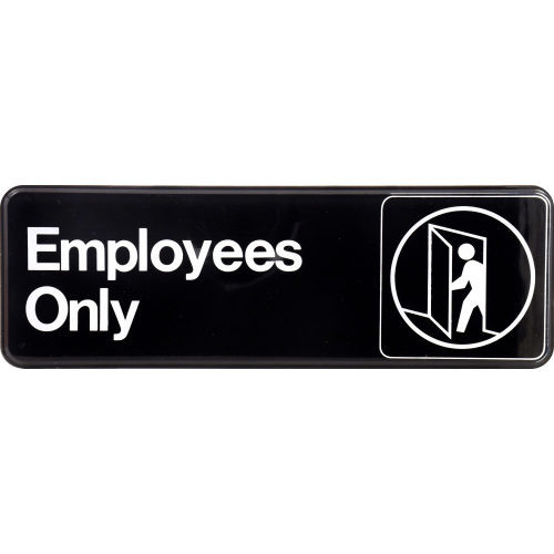 Sign EMPOLYEES ONLY 3"x9"