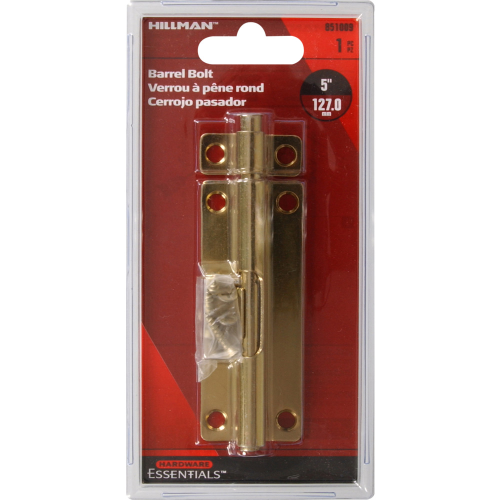 Barrel Bolt Zinc & Yel. 5""