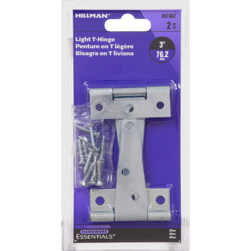 Tee Hinge 3" zinc