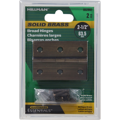 Broad Antique Brass 2 1/2" (2pc)