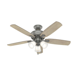 Fan 48 Belfield Matt Silv LED