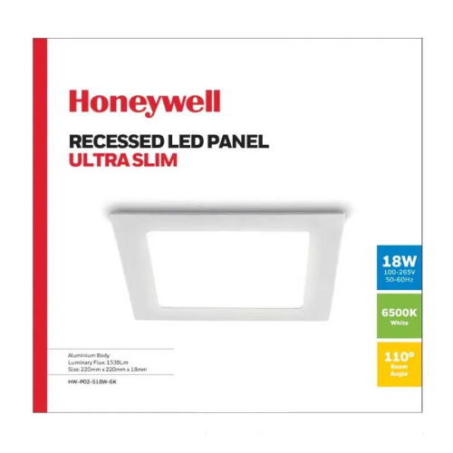 LED Panel 18W Recessed Square Wh