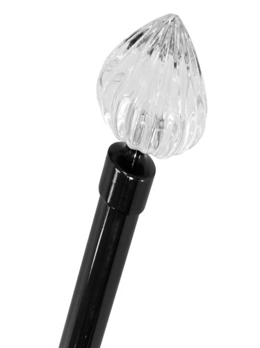 Curtain Rod Crystal 24-48" Blk